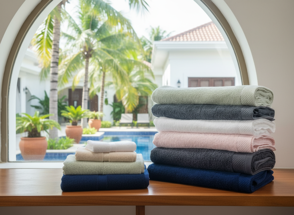 Bath Towels in Resort Setting