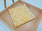Professional Geometric Towel on Wooden Tray