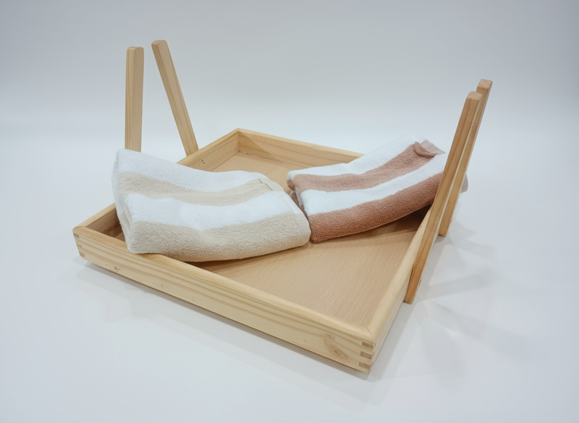 Professional Striped Towel Display