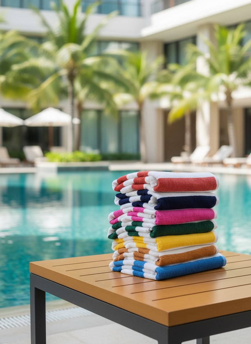 Resort lifestyle towel photo