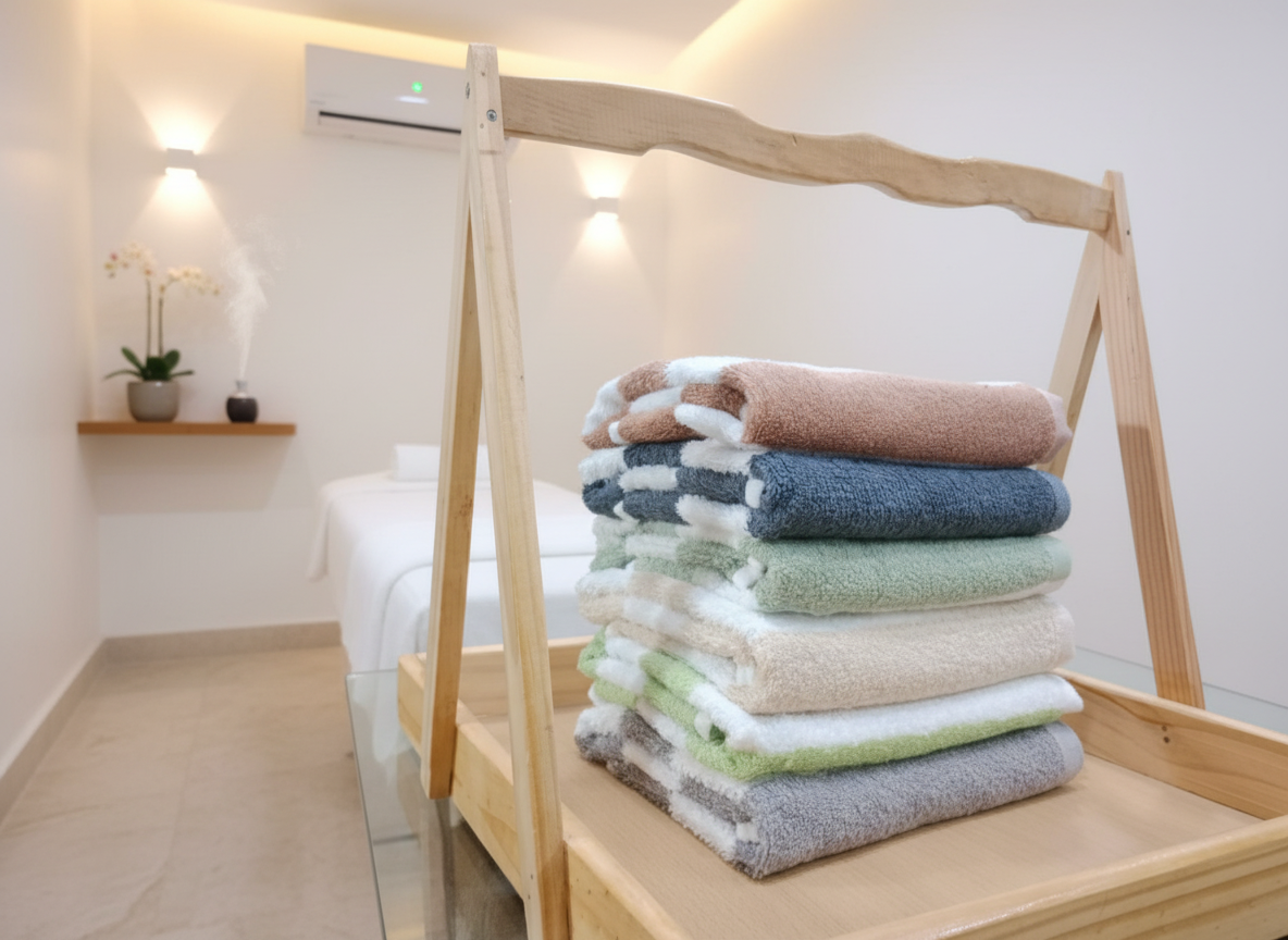 Towels in Beauty Center Setting