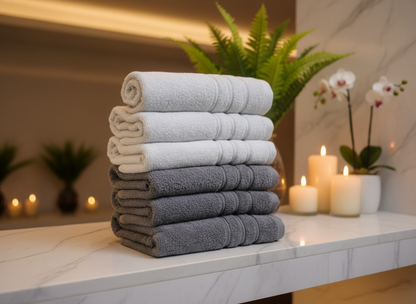Towels in spa environment