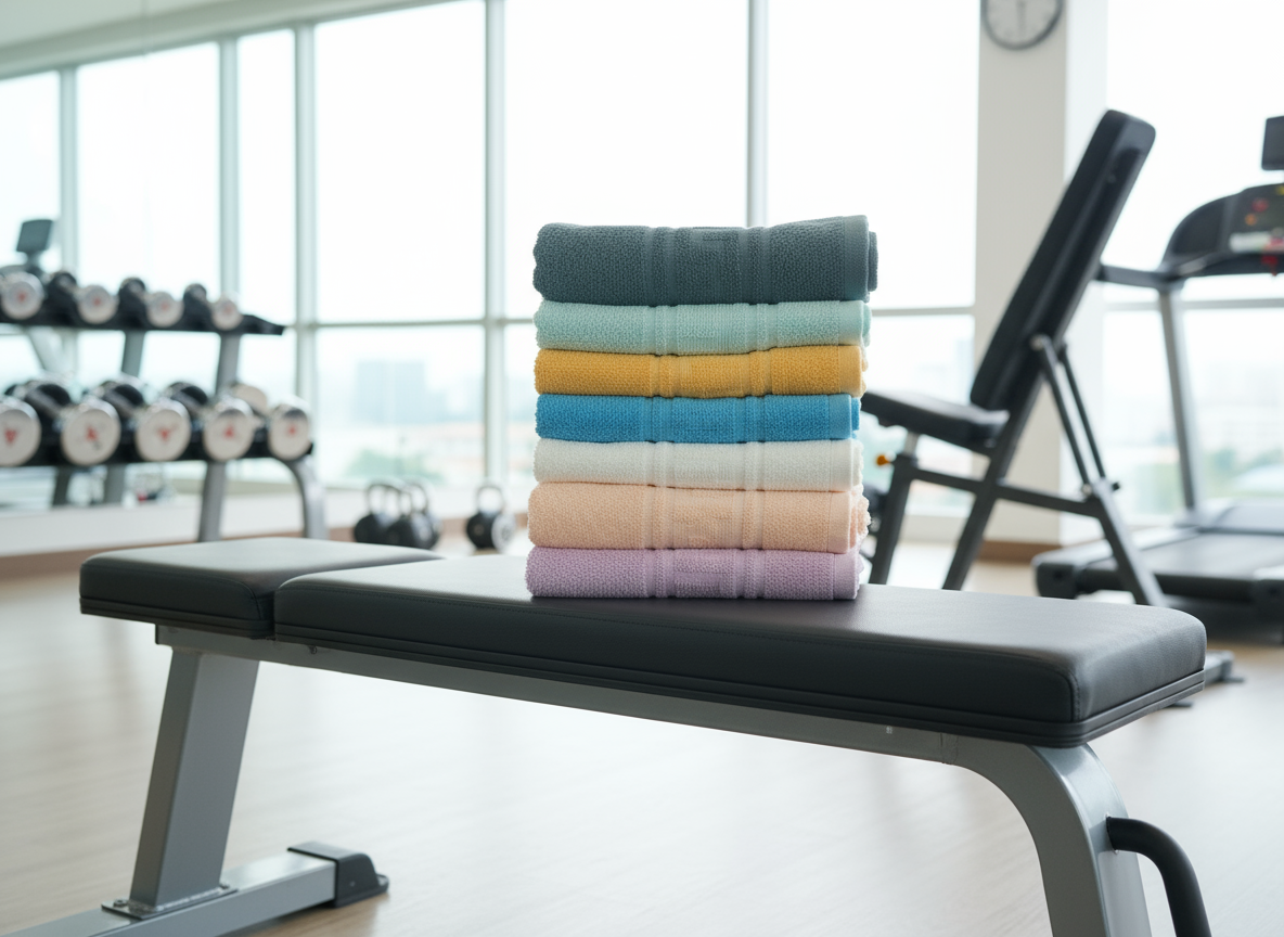 Towels on Gym Bench