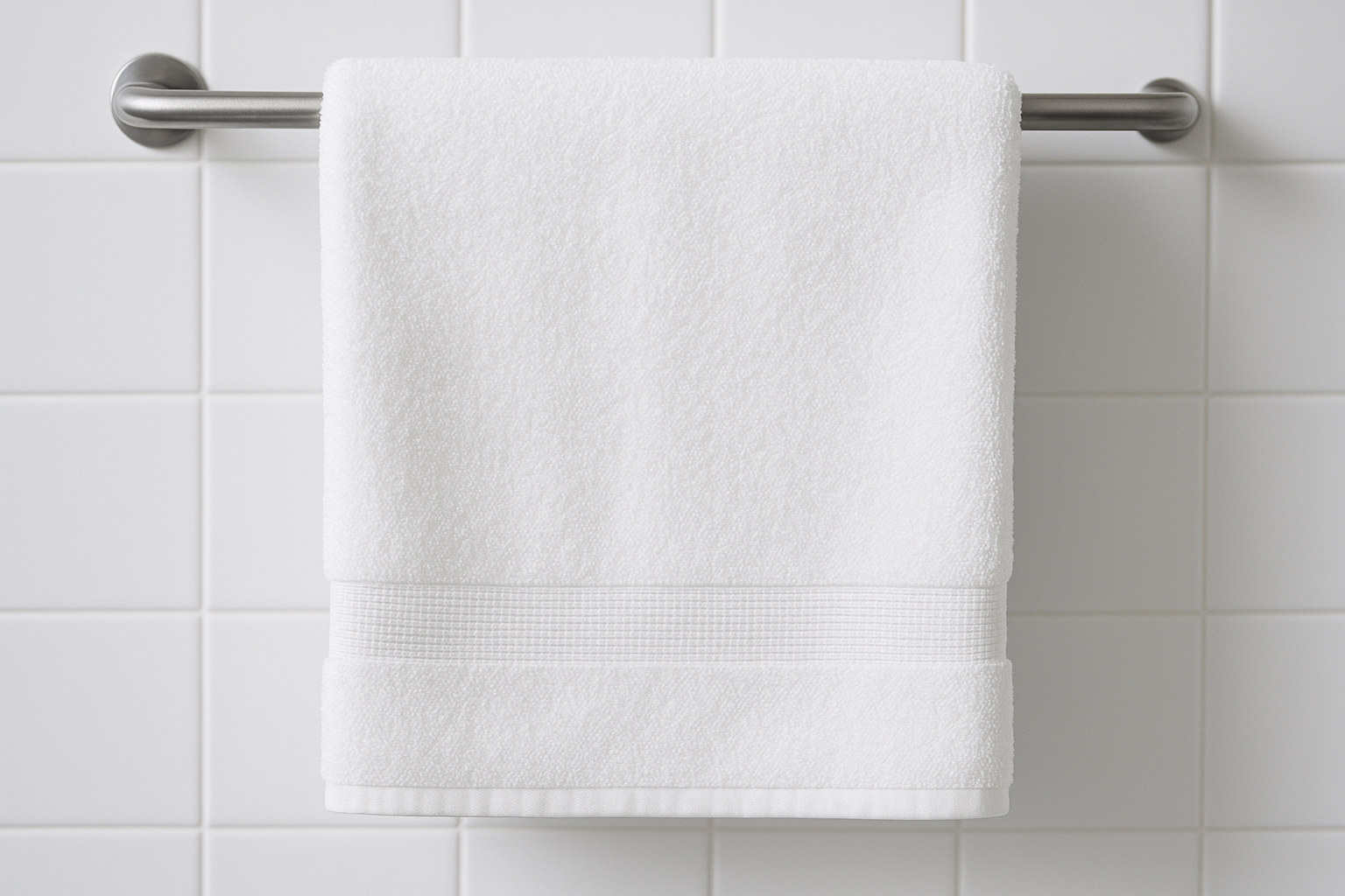 White hospital towel
